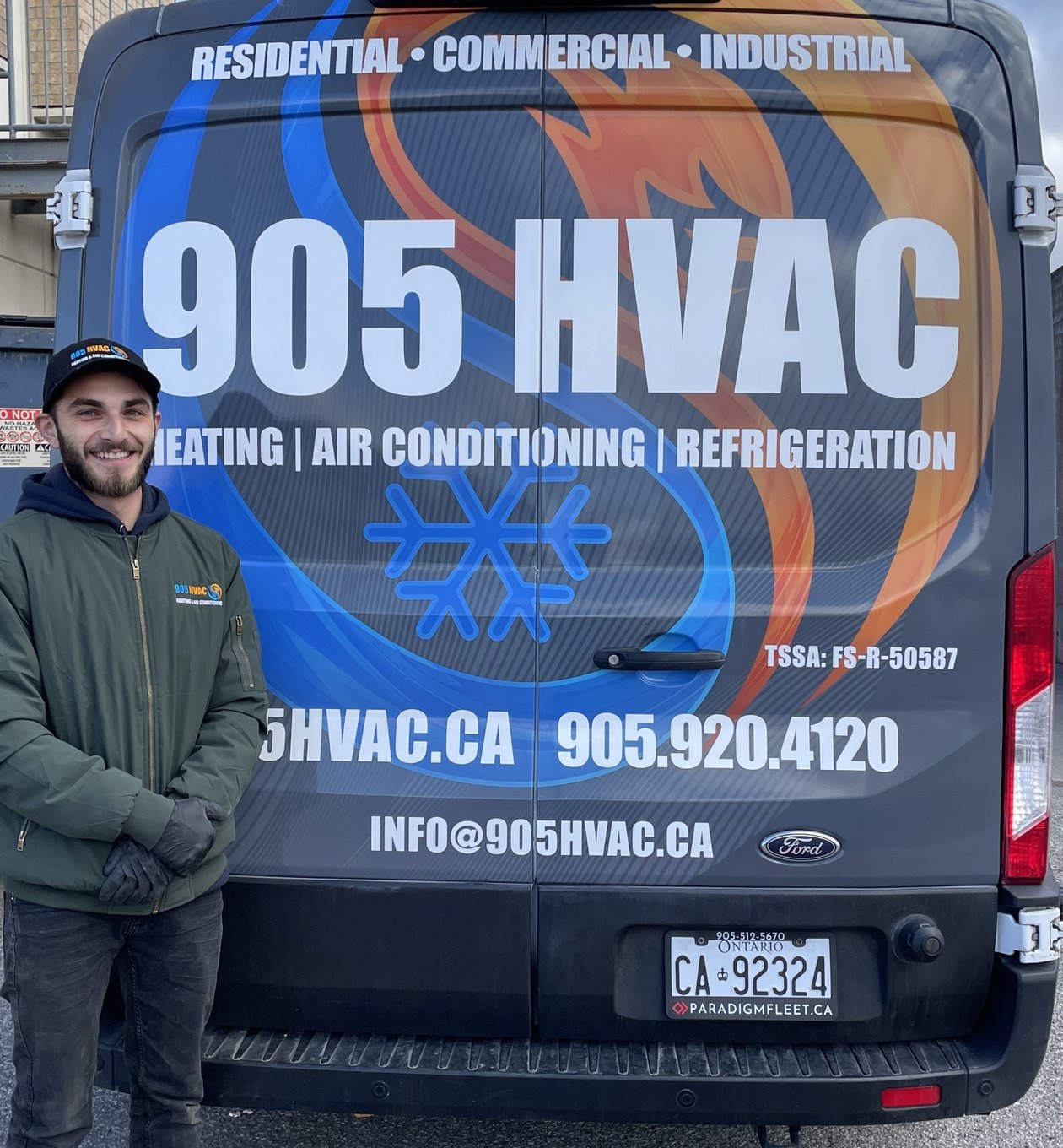Omar infront of 905 HVAC